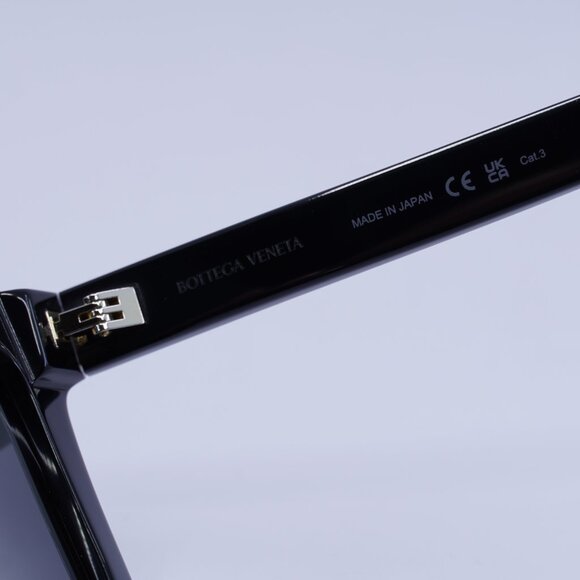?️ New Bottega Veneta BV1005S 001 Sunglasses - Black Frame, Grey Lenses